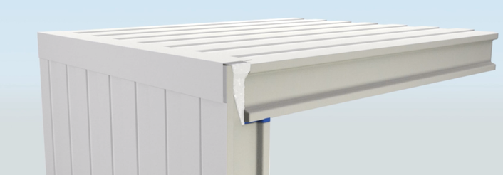 Sandwich panel top connection Sandwich panel top connection